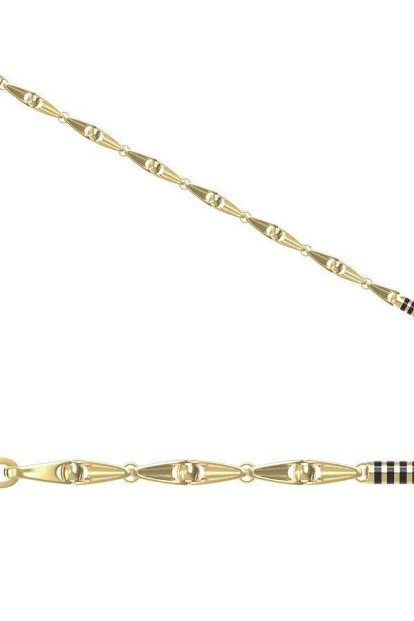 Цепь из лимонного золота c эмалью