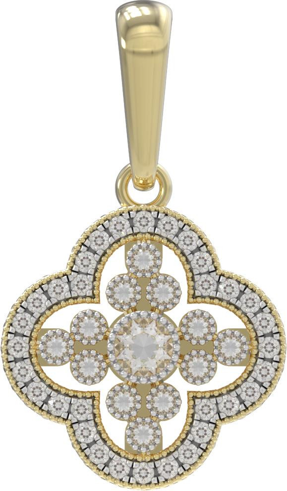 Подвеска из лимонного золота c бриллиантами