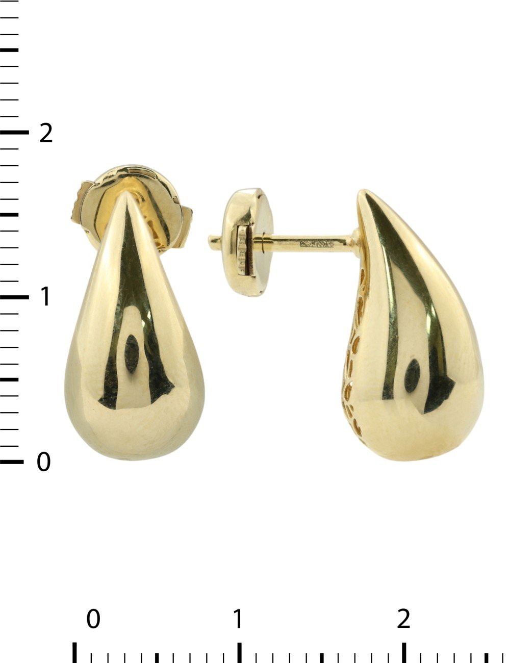 Серьги из лимонного золота 585 пробы