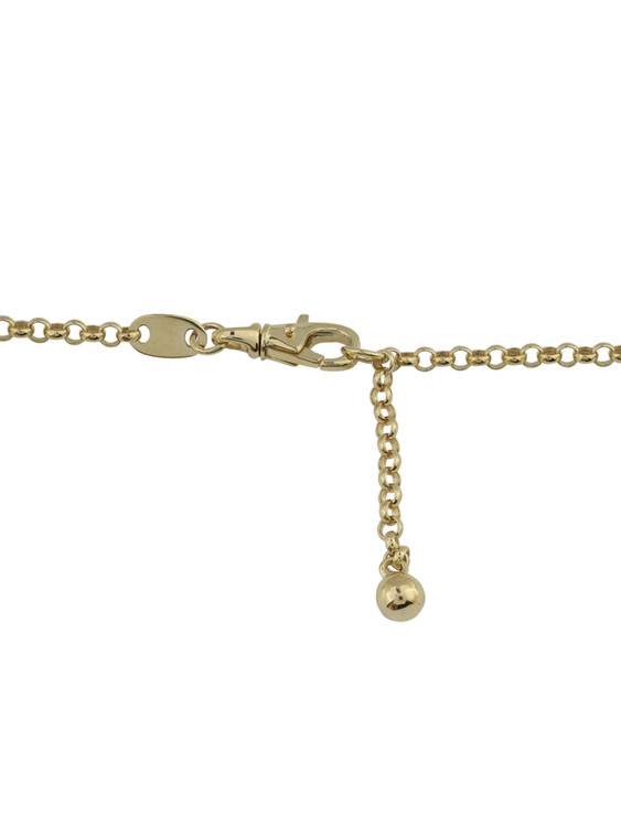 Колье из лимонного золота c бриллиантами, ониксом и перламутром