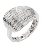 Кольцо из белого золота 585 пробы c рубином