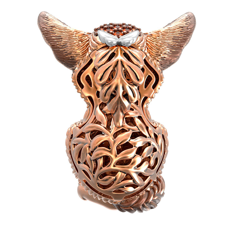 Подвеска из золота c эмалью и фианитом