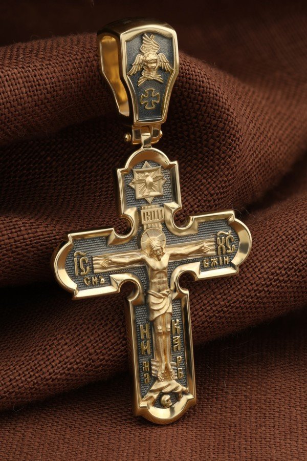 Крест из лимонного золота