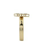 Кольцо из лимонного золота 585 пробы c бриллиантами