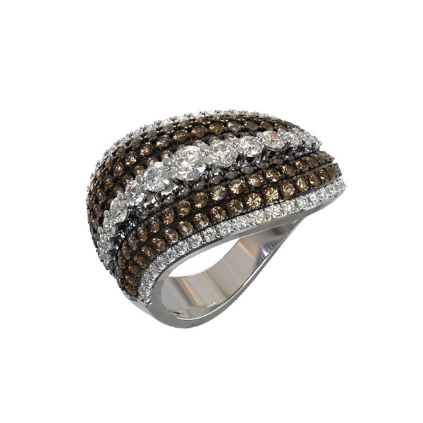 Кольцо из белого золота c бриллиантами