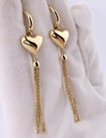 Серьги из лимонного золота 585 пробы