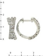 Серьги из белого золота 585 пробы c бриллиантами