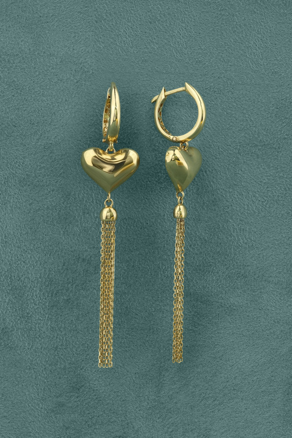 Серьги из лимонного золота