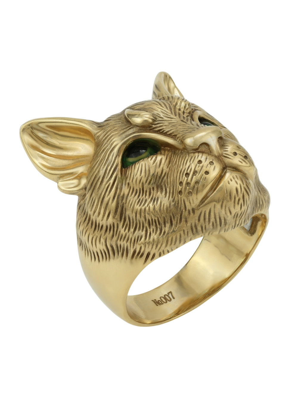 Кольцо из лимонного золота c эмалью