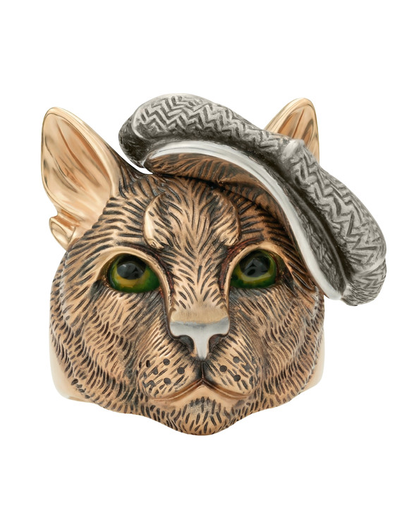 Кольцо из золота c эмалью