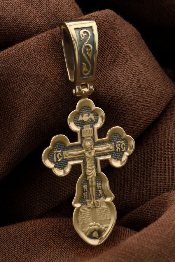 Крест из лимонного золота