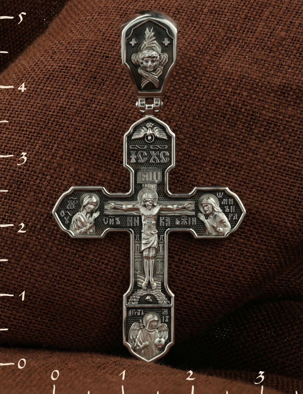 Крест из белого золота 585 пробы