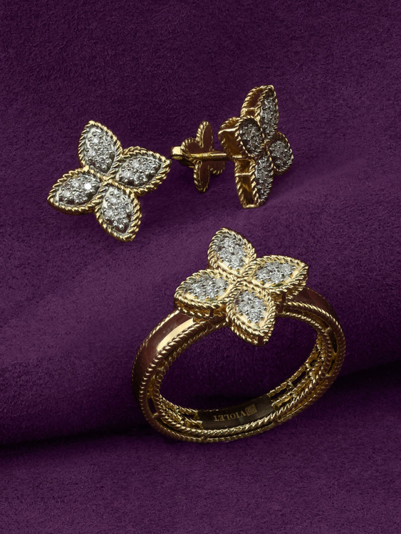 Серьги из лимонного золота c бриллиантами