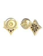 Серьги из лимонного золота 585 пробы c тигровым глазом