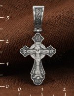 Крест из белого золота 585 пробы