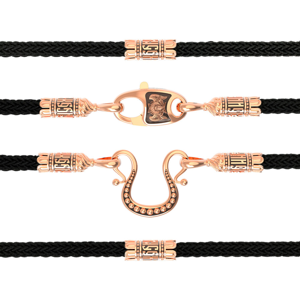 Шнурок шёлковый из золота c шёлковым шнурком