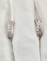 Серьги из белого золота 585 пробы c бриллиантами