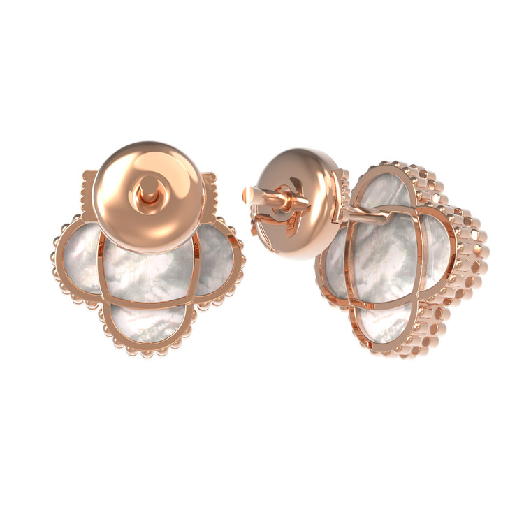 Серьги из золота c перламутром