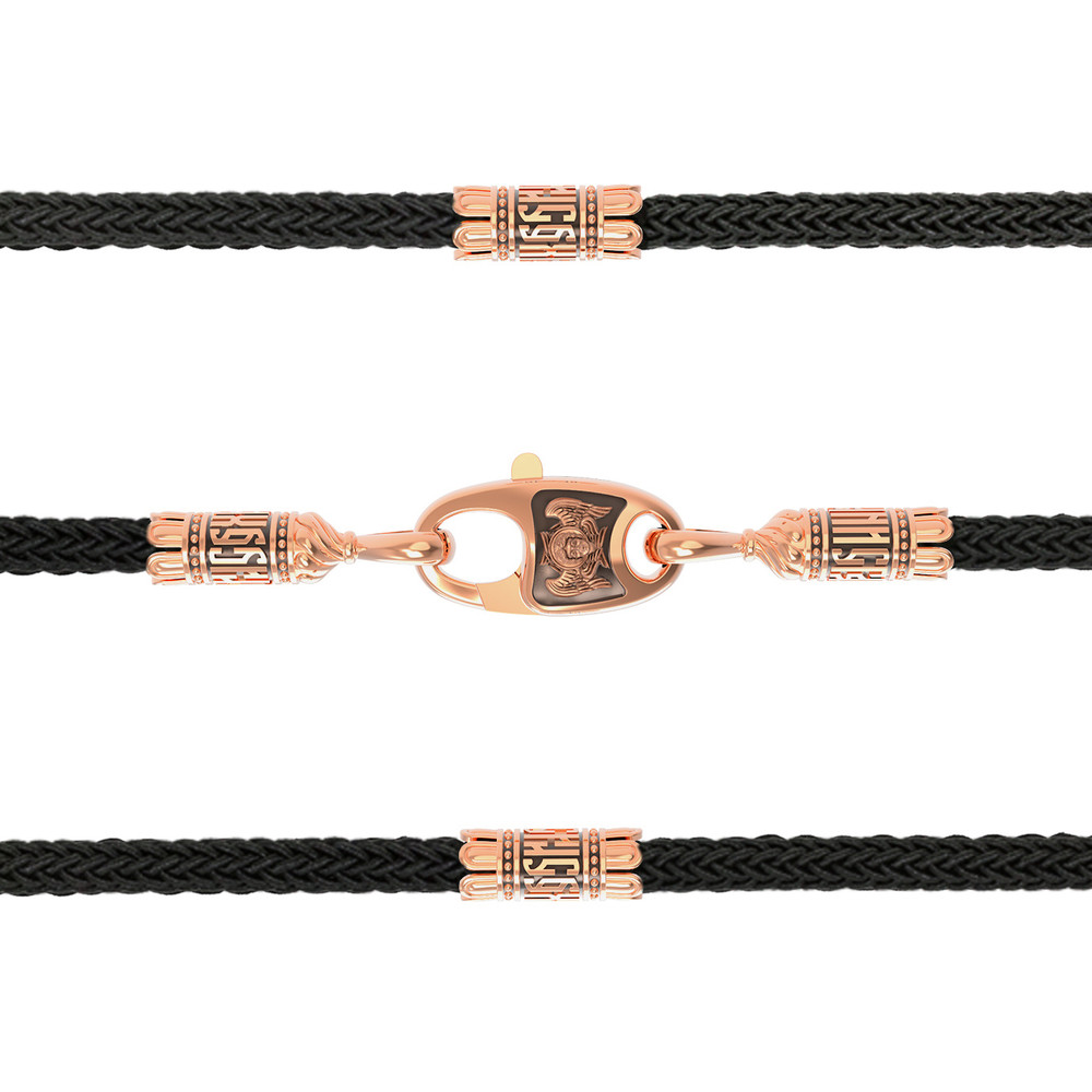 Шнурок шёлковый из золота c шёлковым шнурком