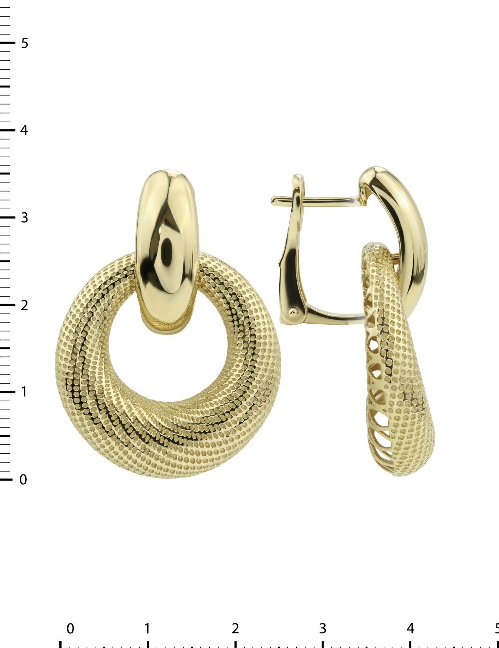 Серьги из лимонного золота 585 пробы