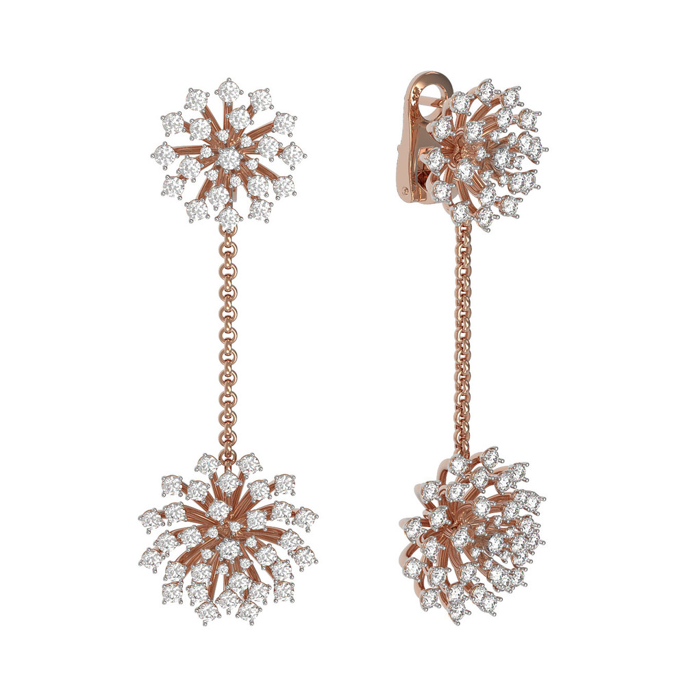 Серьги из золота c бриллиантами