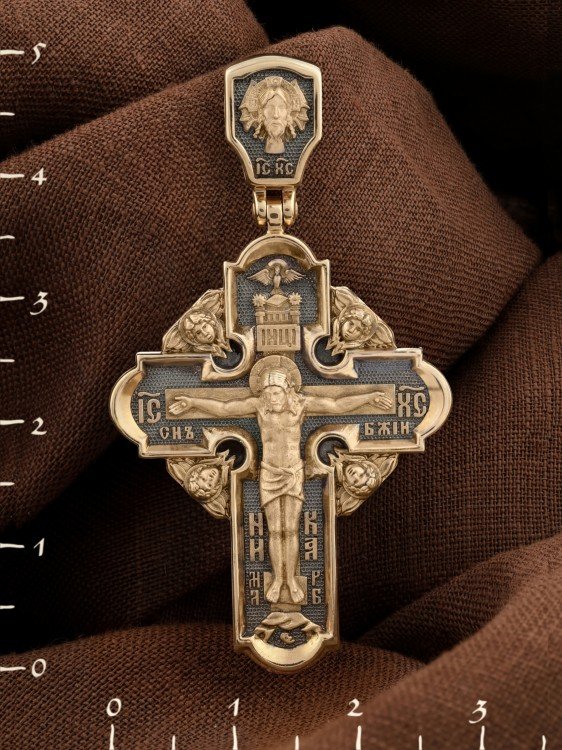 Крест из лимонного золота