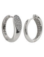 Серьги из белого золота 585 пробы c бриллиантами