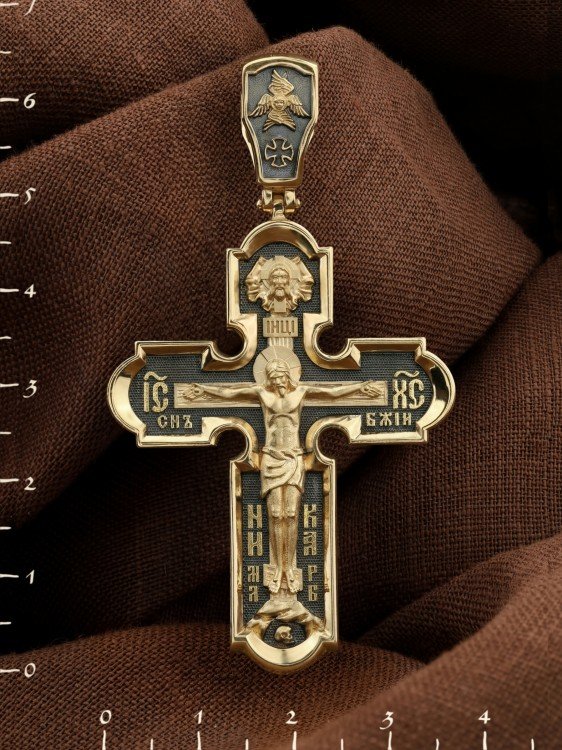 Крест из лимонного золота