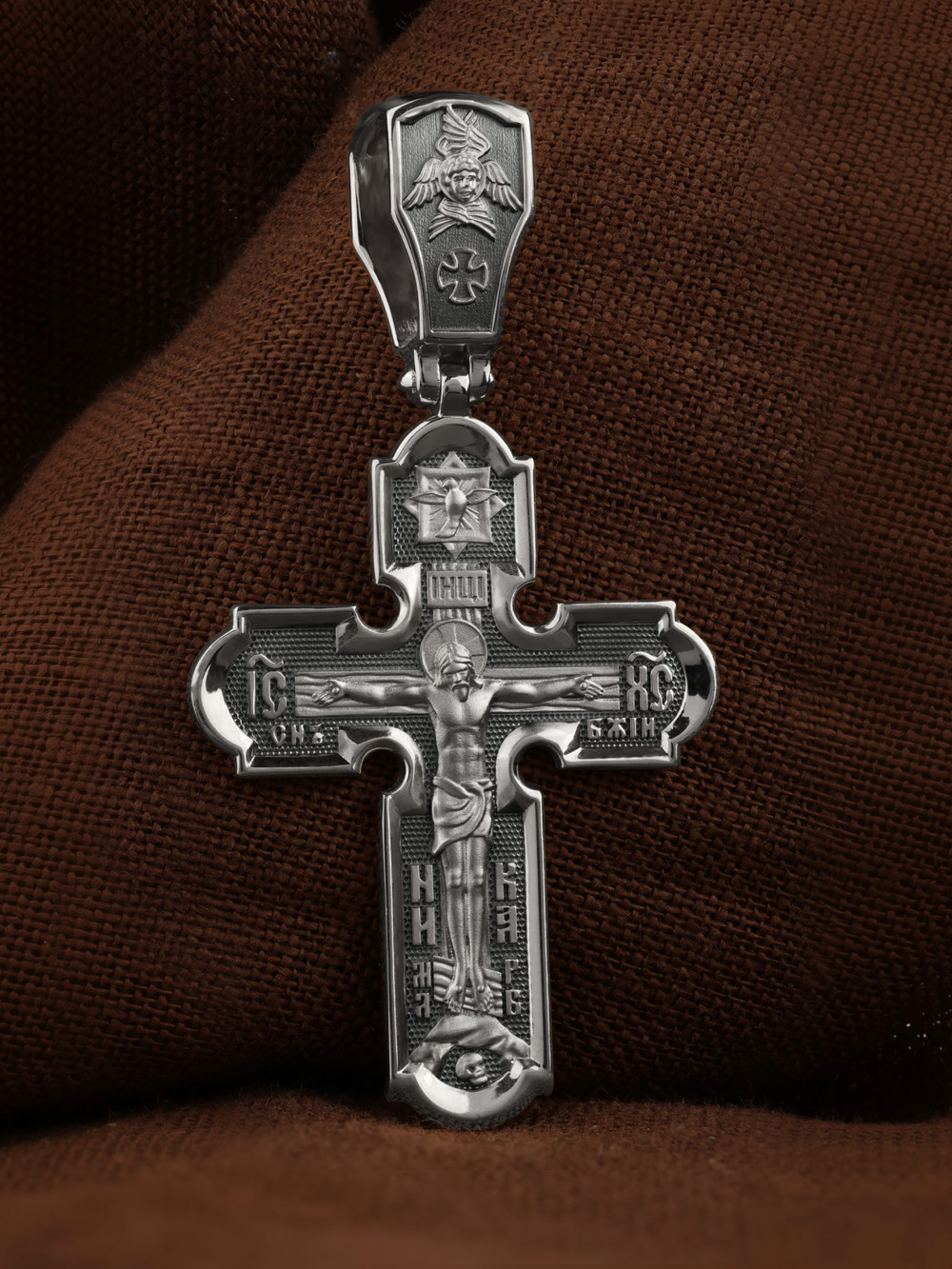 Крест из белого золота