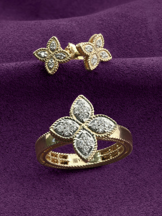 Серьги из лимонного золота c бриллиантами