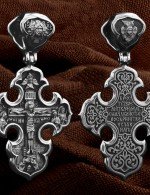 Крест из белого золота 585 пробы