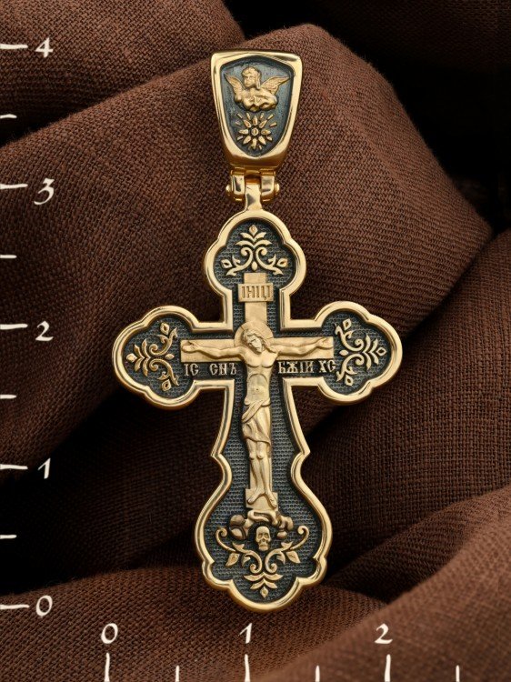 Крест из лимонного золота
