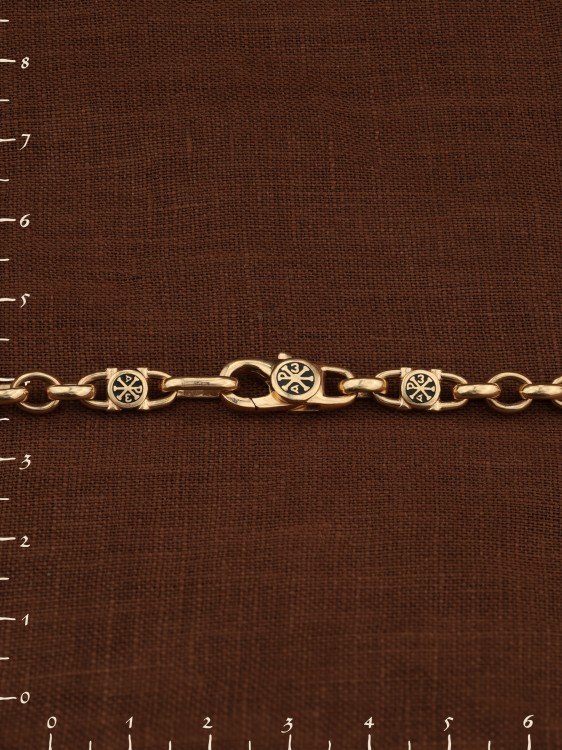 Цепь из золота c эмалью