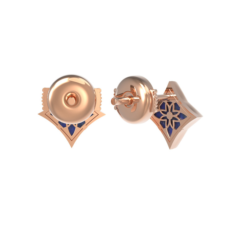 Серьги из золота c лазуритом