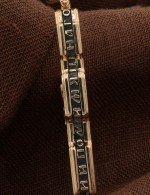 Крест из золота 585 пробы c ониксом