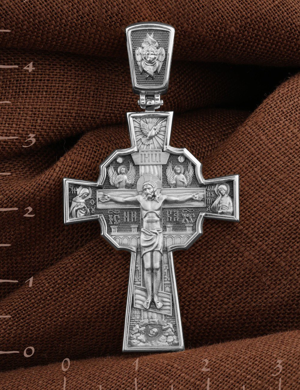 Крест из белого золота 585 пробы