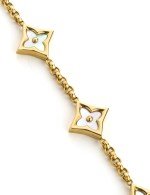 Браслет из лимонного золота 585 пробы c лазуритом и перламутром