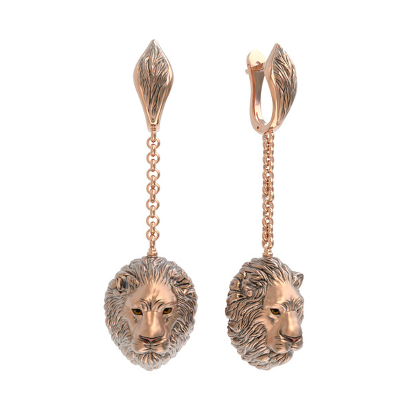 Серьги из золота c эмалью