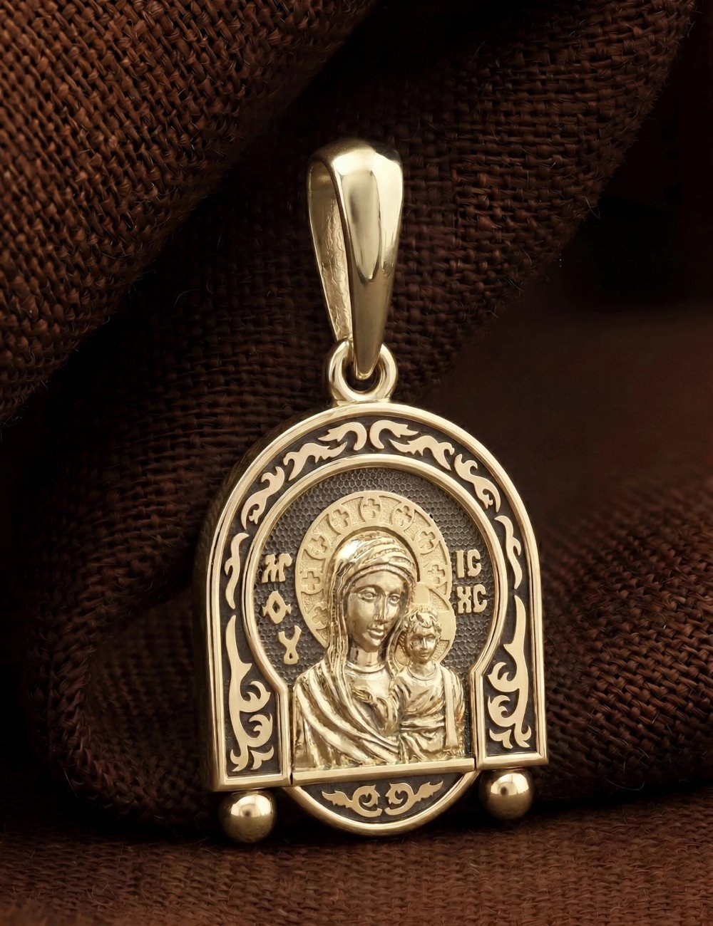 Образок из лимонного золота 585 пробы