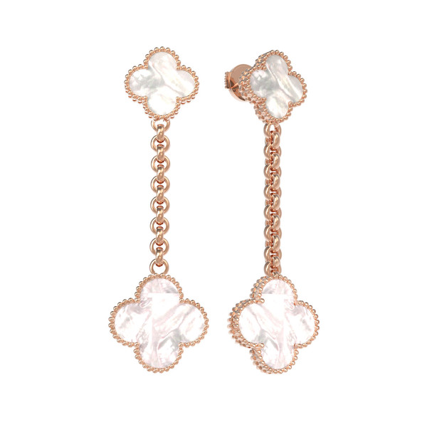 Серьги из золота c перламутром