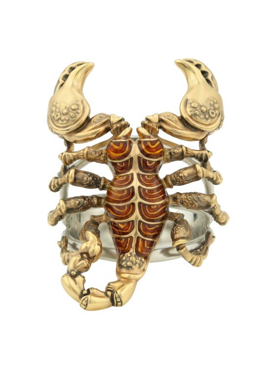 Кольцо из лимонного золота c эмалью