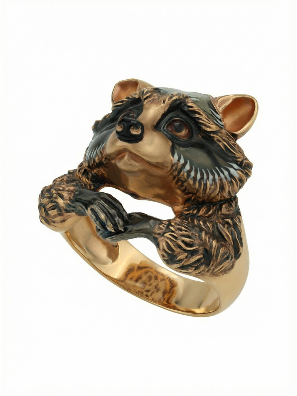 Кольцо из золота c эмалью