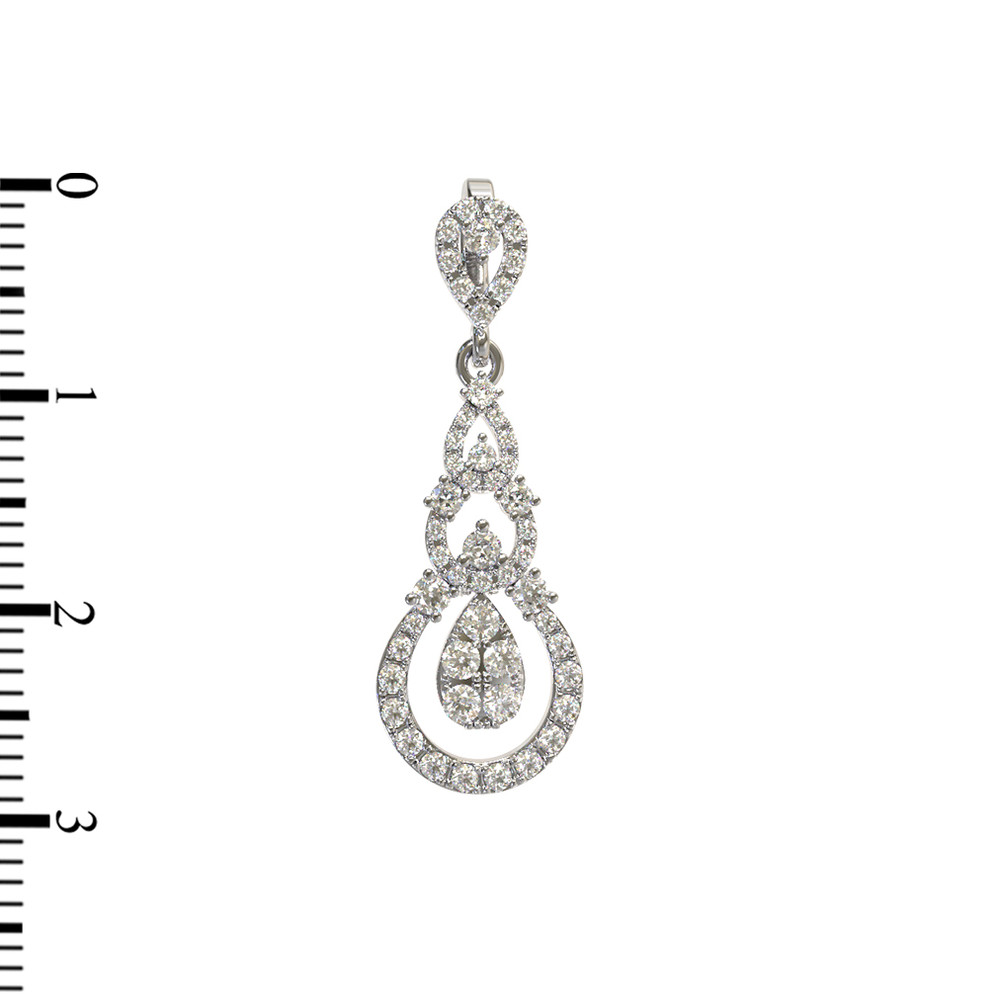 Подвеска из белого золота c бриллиантами