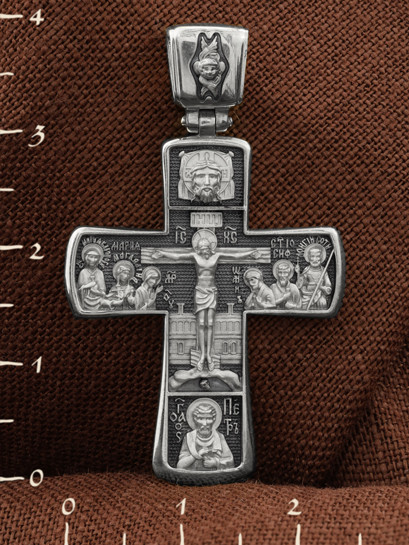 Крест из белого золота