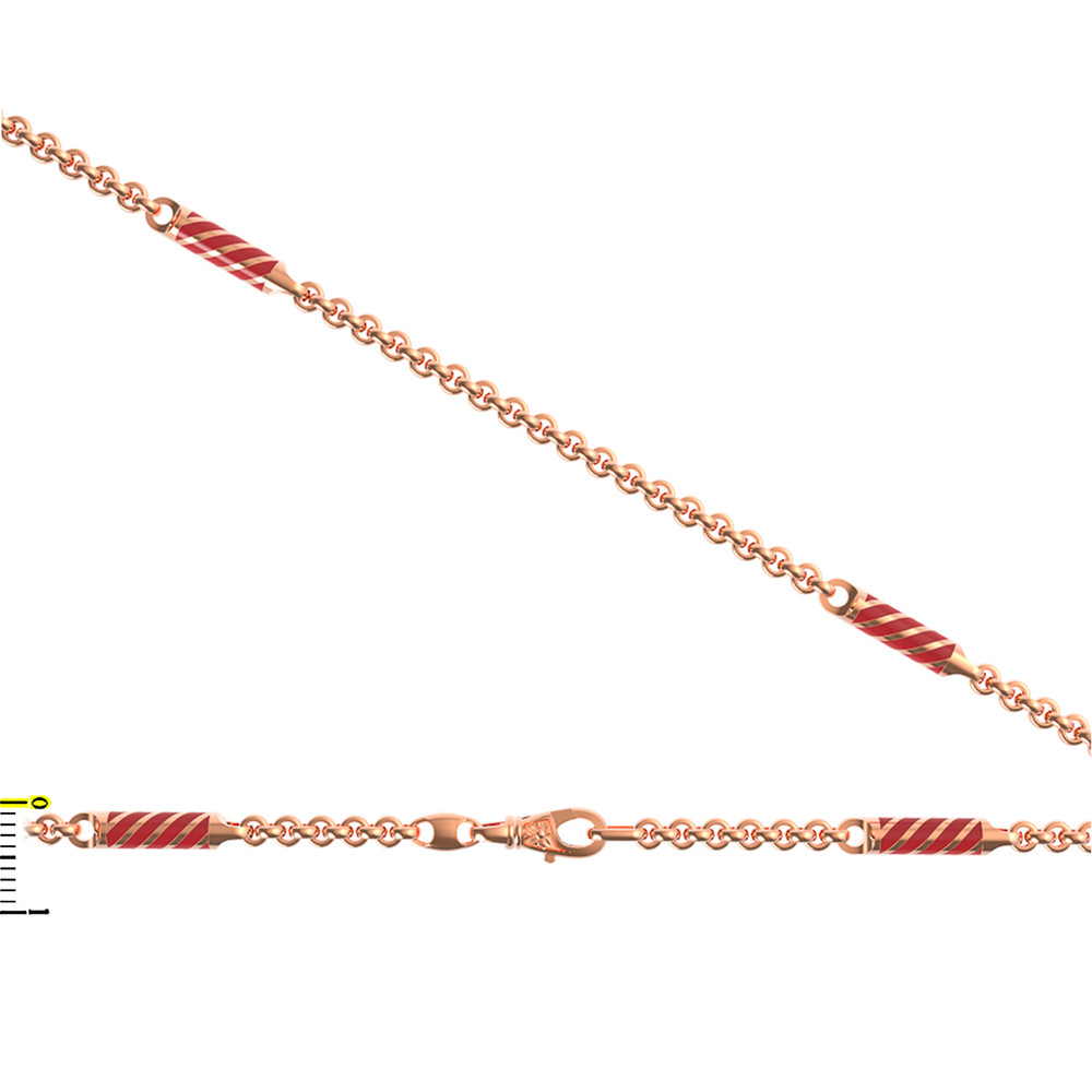 Цепь из золота c эмалью