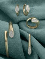 Серьги из золота 585 пробы c бриллиантами