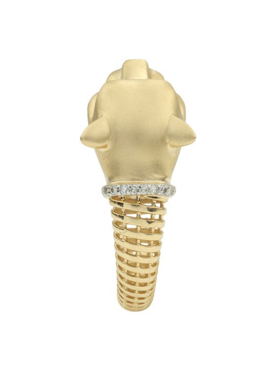 Кольцо из лимонного золота c бриллиантами