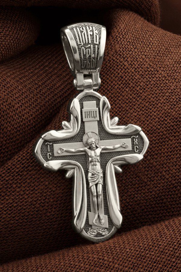 Крест из белого золота