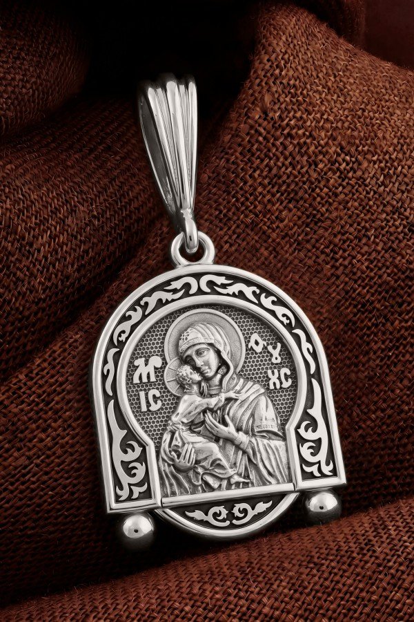Образок из белого золота 585 пробы