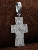 Крест из белого золота 585 пробы